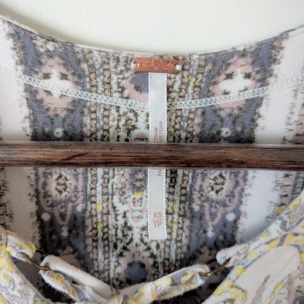 Free People Lace Up Patterned Top - Picture 3 of 4